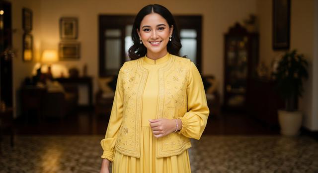 8. Gaya Modern dengan Rompi Lepas