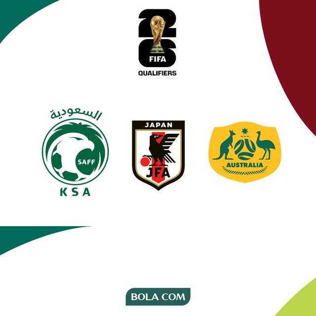 Kualifikasi Piala Dunia 2026 Zona Asia - Logo Arab Saudi, Jepang, Australia