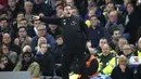 Pelatih Derby County, Frank Lampard, saat melawan Chelsea pada Piala Liga Inggris di Stadion Stamford Bridge, Kamis (1/112018). Chelsea menang 3-2 atas Derby County. (AP/Nick Potts)