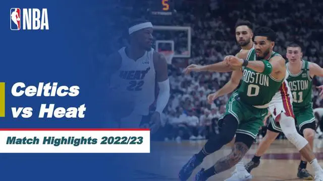 Berita video highlights final wilayah timur NBA 2022/2023, antara Miami Heat melawan Boston Celtics, Senin (22/5/23). Heat menang dengan skor 128-102 dan unggul 3-0 atas Celtics.