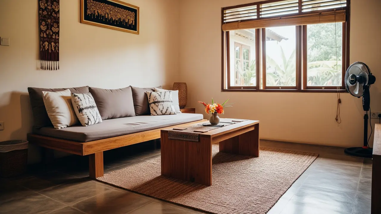 Desain Ruang Tamu Rumah Kampung Minimalis yang Nyaman Buat Nerima Tamu