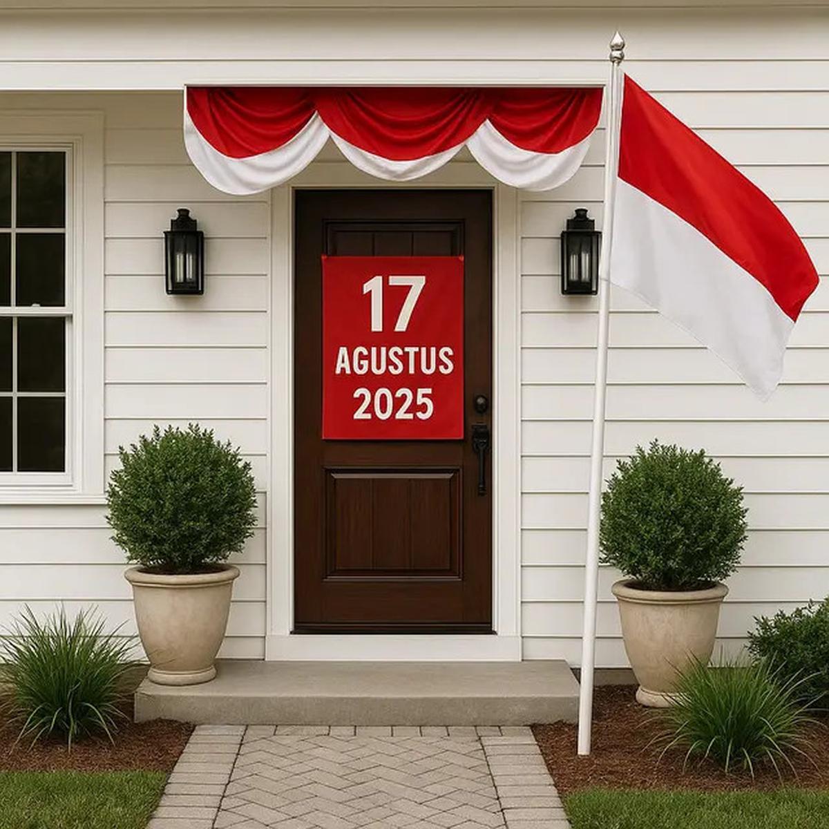 7 Contoh Dekorasi Depan Rumah untuk 17 Agustus 2025 yang Murah dan Bagus