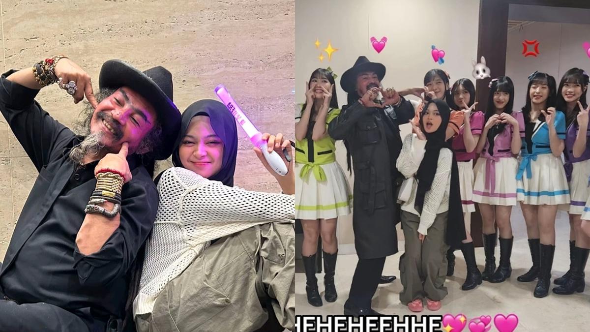 7 Potret Limbad dan Anak Kompak Nonton Konser JKT48, Girang Jadi Wota