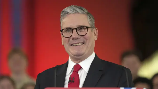 Pemimpin Partai Buruh Keir Starmer yang memenangkan Pemilu Inggris 2024. (AP)