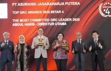 Jasaraharja Putera Raih Dua Penghargaan TOP GRC Awards 2025 di Bidang Tata Kelola & Manajemen Risiko