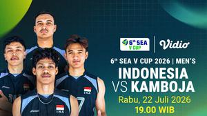 Streaming Indonesia vs Kamboja - SEA V Cup Men Leg Kedua Hanya di Vidio