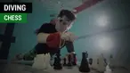 Berita video olahraga yang memadukan catur dengan menyelam, Diving Chess. Kejuaraan Dunia olahraga ini digelar di London, Inggris.