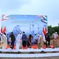 Peletakan batu pertama proyek pembangunan Masjid Agung Sheikh Zayed di Solo, Jawa Tengah, dilakukan pada Sabtu (6/3/2021).