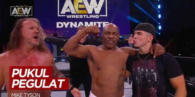 VIDEO: Saat Mike Tyson Pukul Jatuh Pegulat AEW Wrestling Dynamite