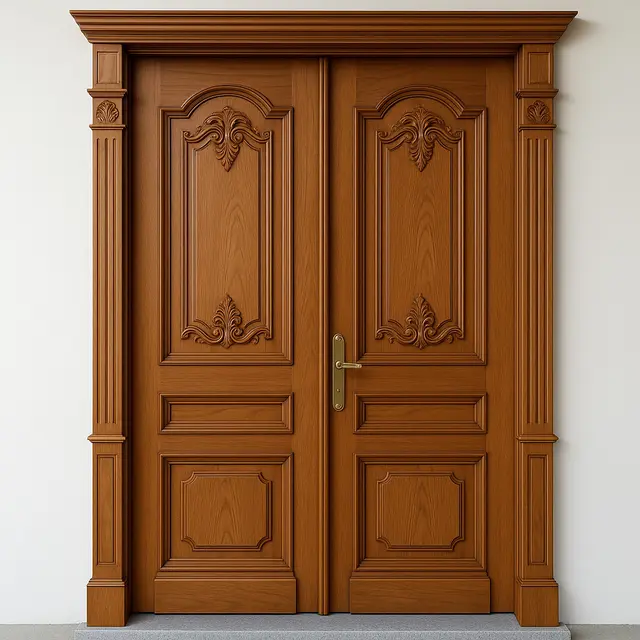 Inspirasi Model Pintu Kupu Tarung Kayu Jati (created by AI)