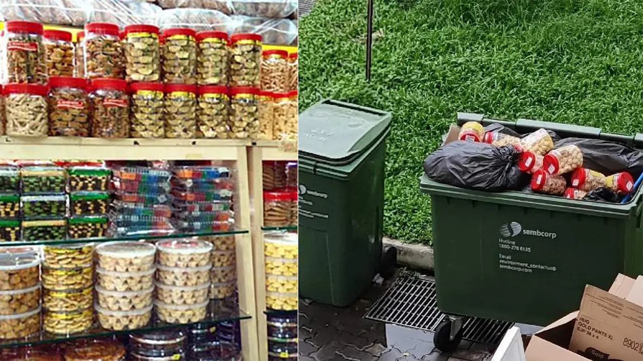 Bikin Kesal, Warganet Ini Temukan Kue Lebaran Banyak Dibuang ke Tempat Sampah