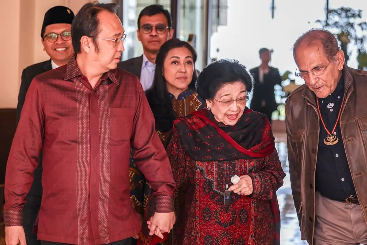 Ramos Horta, Presiden Timor Leste bertemu dengan Presiden kelima RI Megawati Soekarnoputri di Abu Dhabi.
