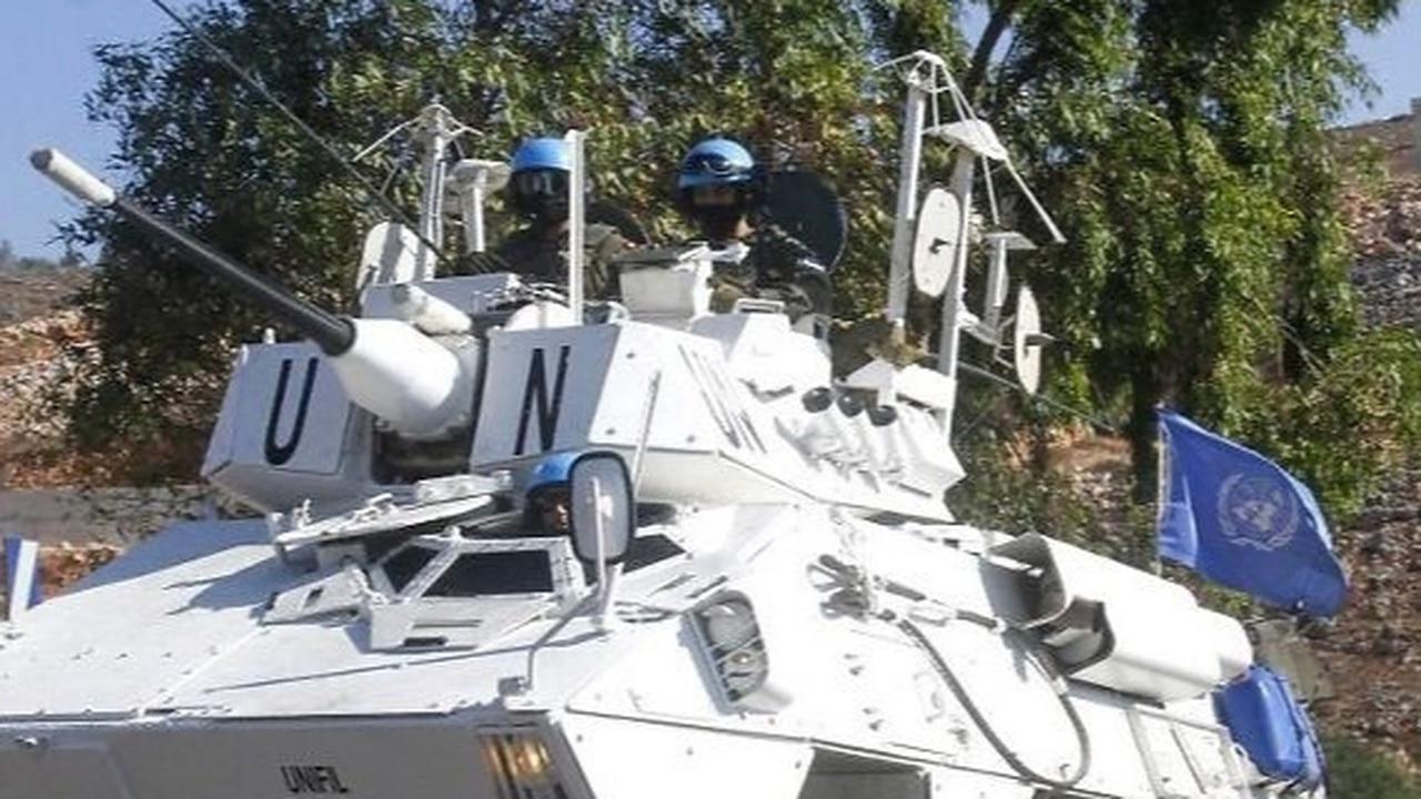 Pasukan perdamaian PBB (UNIFIL) di desa Mais el Jabal, perbatasan Lebanon dan Israel.