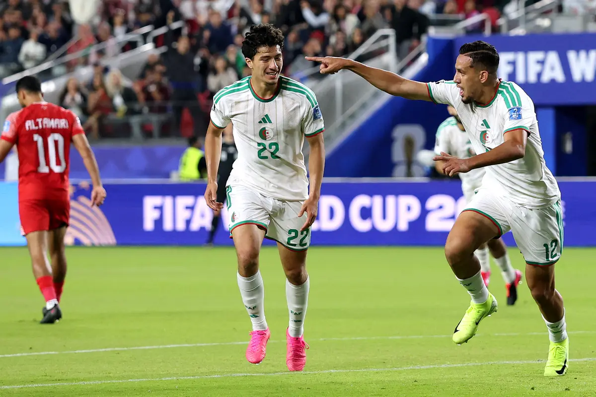 Selebrasi pemain Aljazair saat mengalahkan Yordania di Piala Dunia 2026