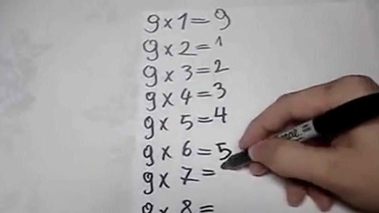 Dalam 10 detik, Anda bisa menyelesaikan perkalian 9 dengan cara ini