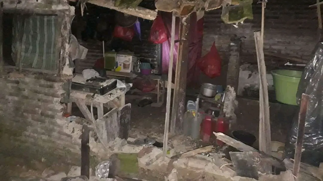 Puluhan rumah di Mandalawangi Pandeglang rusak akibat gempa Banten (Foto: BPBD Banten)