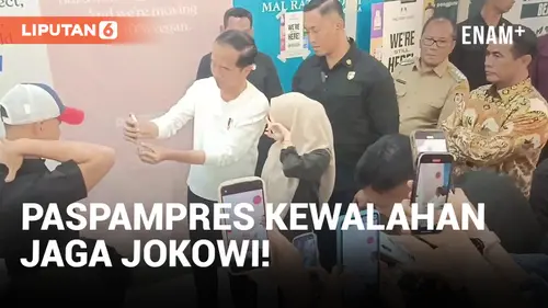 VIDEO: Paspampres Kewalahan Jaga Jokowi di Makassar