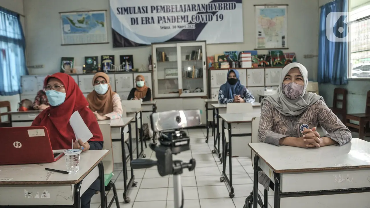 Simulasi Sekolah Tatap Muka dengan model Kelas Hybrid
