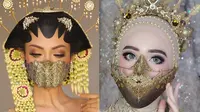 6 Gaya Pengantin Wanita Pakai Masker Unik Saat Menikah di Tengah Corona