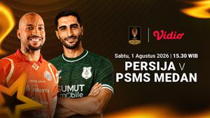 Piala Presiden - Persija vs PSMS Medan: Adu Strategi Pada Laga Penutup Grup B di Vidio