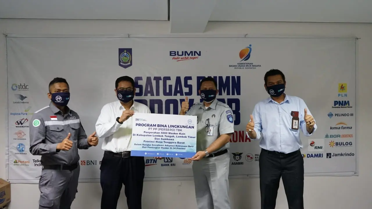 PTPP salurkan masker gratis.