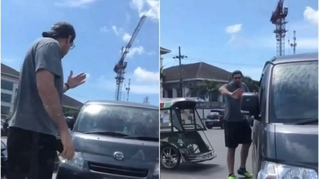 aksi bule urai kemacetan di makassar