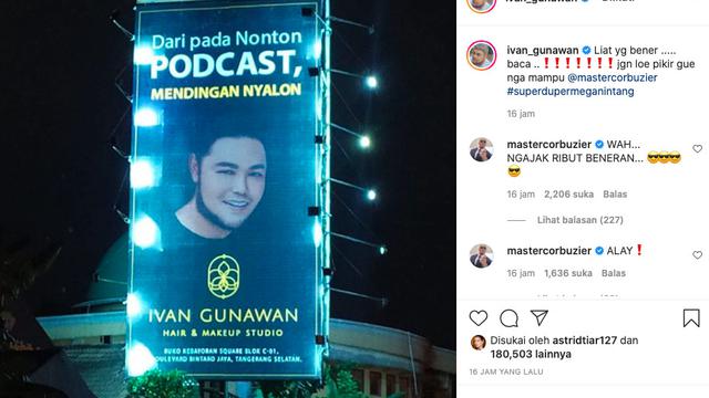 Ivan Gunawan Juga Pasang Iklan di Depan Billboard Podcast Deddy Corbuzier