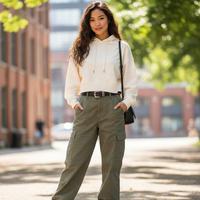 Wajib Coba! Celana Cargo Wanita Kekinian Ini Bikin Outfit Simpel Terlihat Lebih Stylish