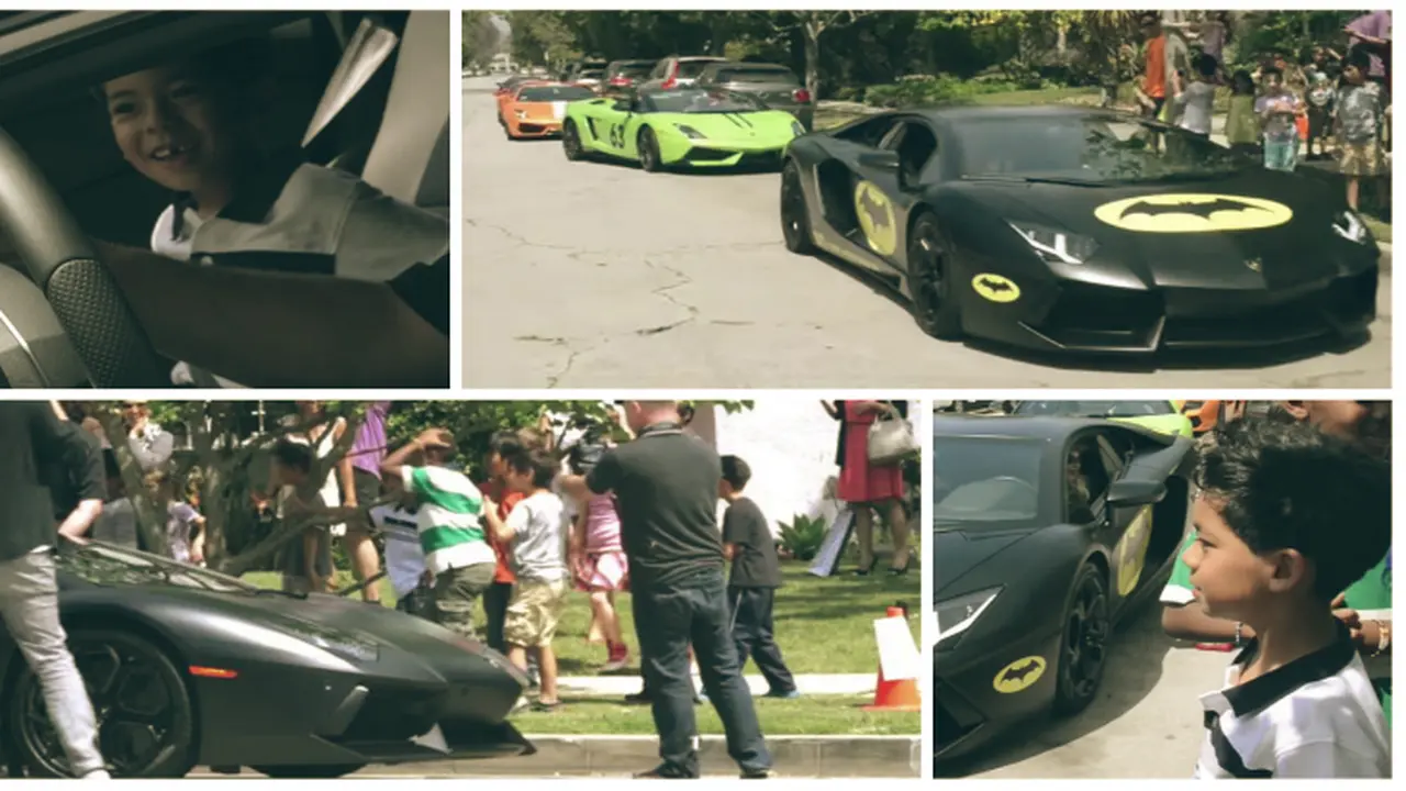 Bocah 7 Tahun Dapat Kejutan dari Pasukan Lamborghini