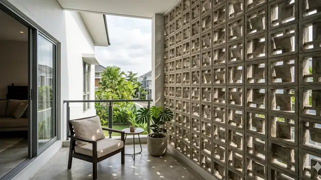 Dinding Balkon Rumah Minimalis (Foto: Gemini AI)