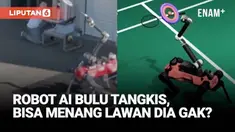 Robot ini bisa menjadi lawan dalam bermain bulu tangkis. Robot yang dibekali AI ini juga bisa bergerak hampir setangkas manusia.