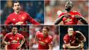 Berikut ini Romelu Lukaku dan empat pemain yang menjadi kunci keberhasilan Manchester United berada di papan atas klasemen sementara Premier League musim ini. (Foto- foto Kolase AFP).
