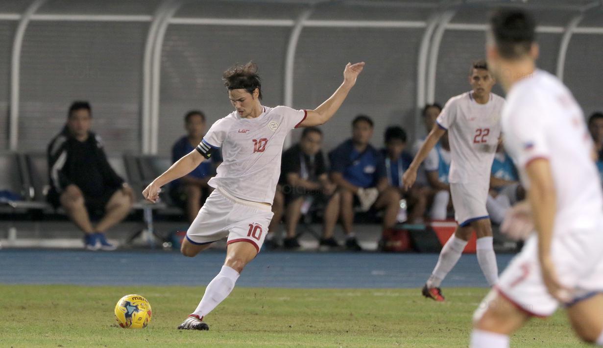 Timnas Filipina menghuni peringkat ke-21 daftar rangking AFC 2018 dengan mengumpulkan poin sebanyak 21.405.  (Bola.com/Nicklas Hanoatubun)