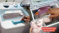 Viral Video Membuat Es Puter Pakai Mesin Cuci, Bikin Geleng Kepala. (Sumber: Instagram/honeylime__)