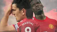 Manchester United - Harry Maguire, Anthony Martial, Paul Pogba (Bola.com/Adreanus Titus)