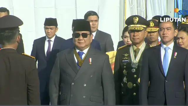 Wakil Presiden Gibran Rakabuming Raka mendampingi Presiden Prabowo Subianto dalam rangka menghadiri acara puncak Hari Bhayangkara 2025 di kawasan Monumen Nasional (Monas), Jakarta Pusat, Selasa (1/7/2025). (Tangkapan layar)