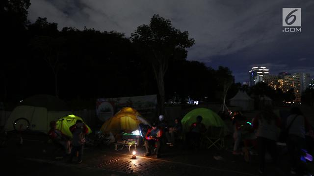 Ketika Lampu Stadion Utama GBK Padam pada Peringatan Earth Hour