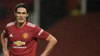 Striker Manchester United (MU) Edinson Cavani. (Oli Scarff/Pool via AP)