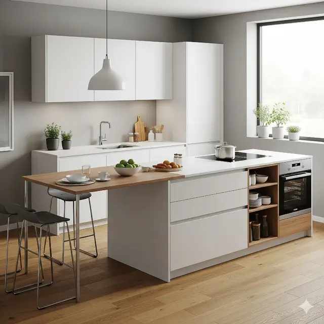 Desain Dapur Minimalis dengan Kitchen Island