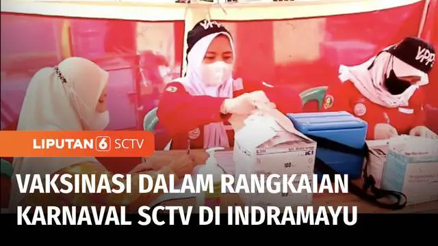 Yayasan Pundi Amal Peduli Kasih SCTV-Indosiar, terus mendukung percepatan vaksinasi di berbagai daerah. Salah satunya pada rangkaian acara Karnaval SCTV yang digelar di Sport Center, Kabupaten Indramayu, Jawa Barat, Minggu (16/10).