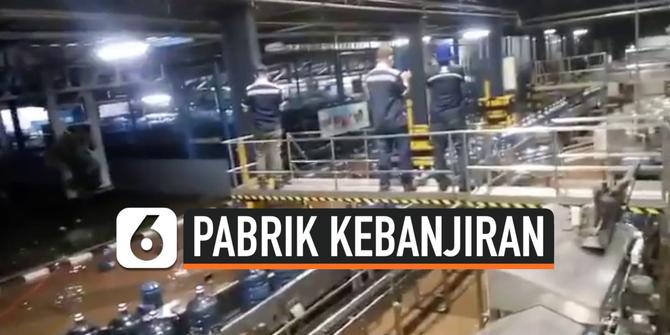 VIDEO: Viral, Rekaman Pabrik Air Mineral di Sukabumi Kebanjiran