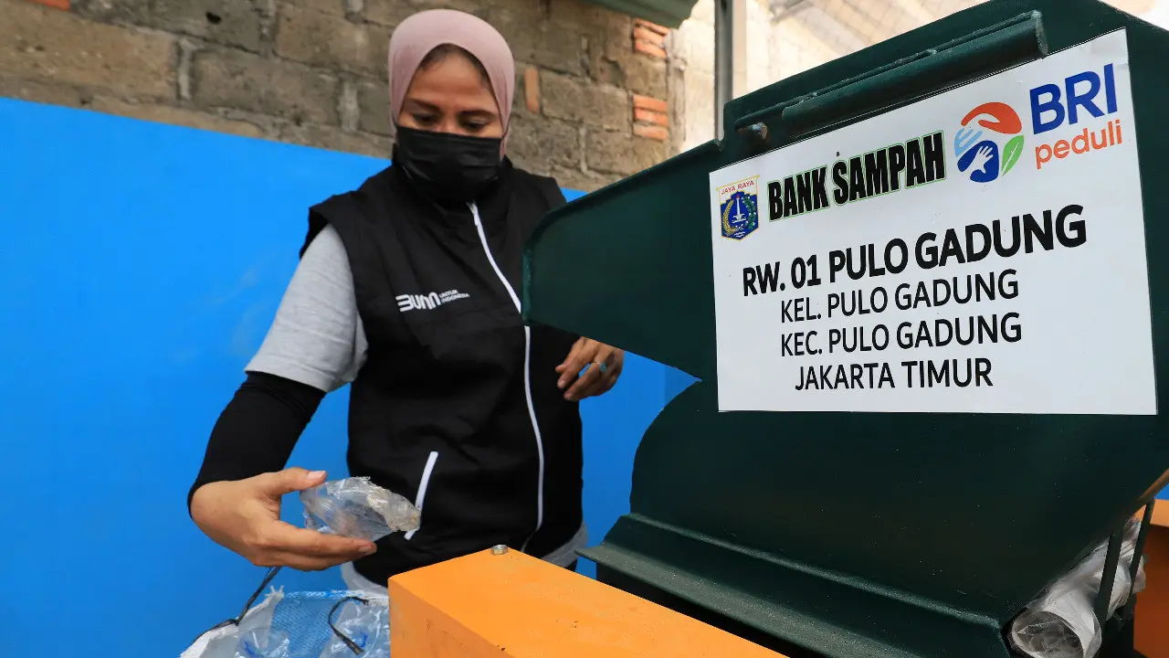Pengelolaan Bank Sampah di RW 01 Pulogadung, Jakarata Timur. Dok. BRI