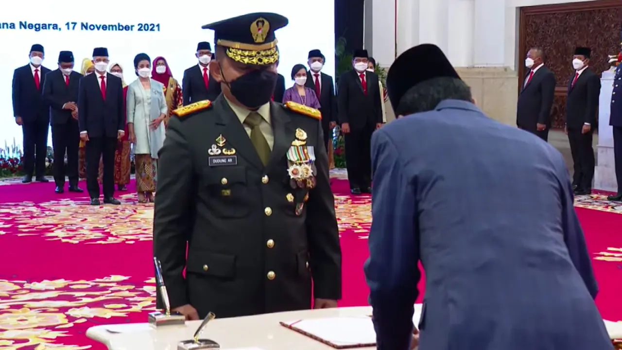 Jenderal Dudung Abdurachma resmi menjabat Kepala Staf Angkatan Darat (KSAD) menggantikan Jenderal Andika Perkasa. (Istimewa)