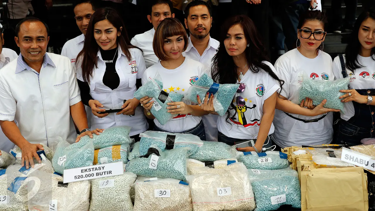 Polda Amankan Setengah Juta lebih butir Ekstasi