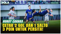 Hokky Caraka tampil luar biasa saat Persita Tangerang mengalahkan Persik Kediri 3-0 di BRI Super League 2025/2026. Striker muda Timnas Indonesia itu mencetak dua gol, satu di antaranya lewat tendangan salto spektakuler. Meski jadi sorotan, Hokky mene...