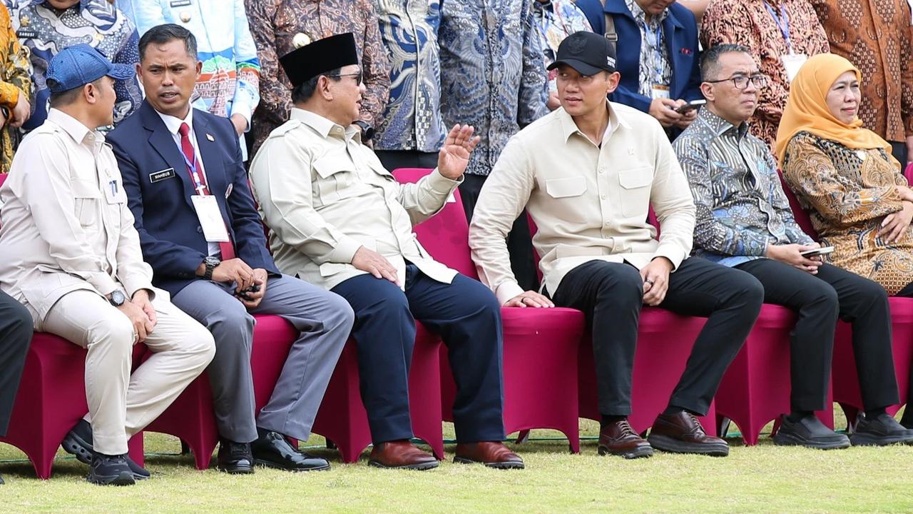 Menko AHY dampingi Prabowo resmikan SMATaruna Nusantara