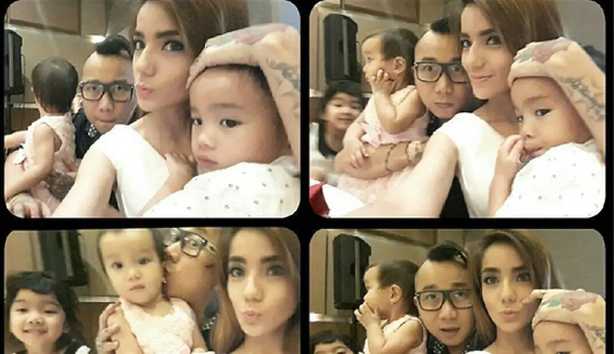 Potret kehangatan pasangan ini. Nikah sejak 2011 silam dan telah dikaruniai dua orang anak, Nathaniel Jedd Melchior Mirano dan Precious Brianna Yael Mirano. Sebelumnya ia telah memiliki satu anak, Leticia Charlotte Agraciana Joseph.  (Instagram)