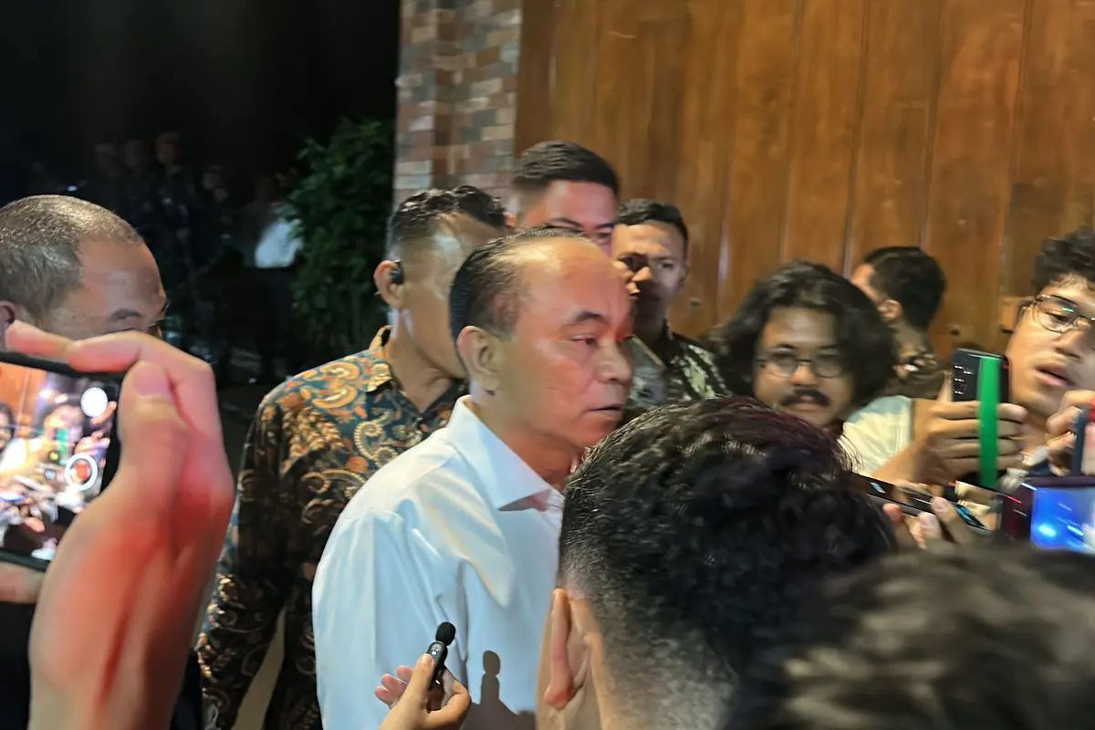 Menteri Komunikasi dan Informasi (Menkominfo) Budi Arie Setiadi usai menghadiri pembekalan calon menteri kabinet pemerintahan Prabowo Subianto.