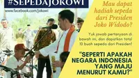 Kuis berhadiah sepeda Jokowi.