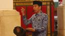 Presiden Jokowi membuka Rapat Kerja Nasional Korps Pegawai Republik Indonesia (KORPRI) di Istana Negara, Selasa (26/2). Jokowi meminta seluruh aparatur negara mampu merespons perkembangan teknologi yang berjalan sangat cepat. (Liputan6.com/Angga Yuniar)